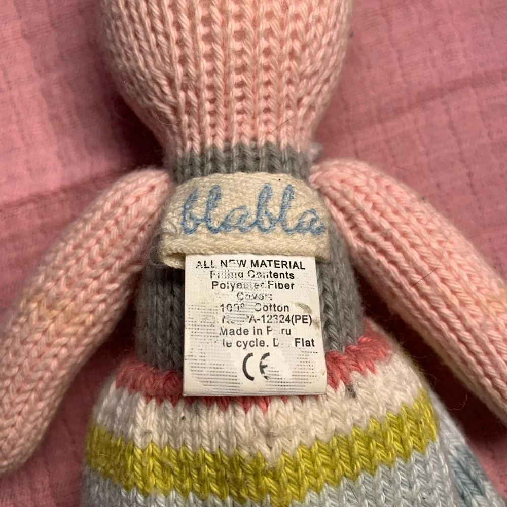 Blabla Knit Doll School Book Girl Cat Rattle Collectible - Picture 3 of 3